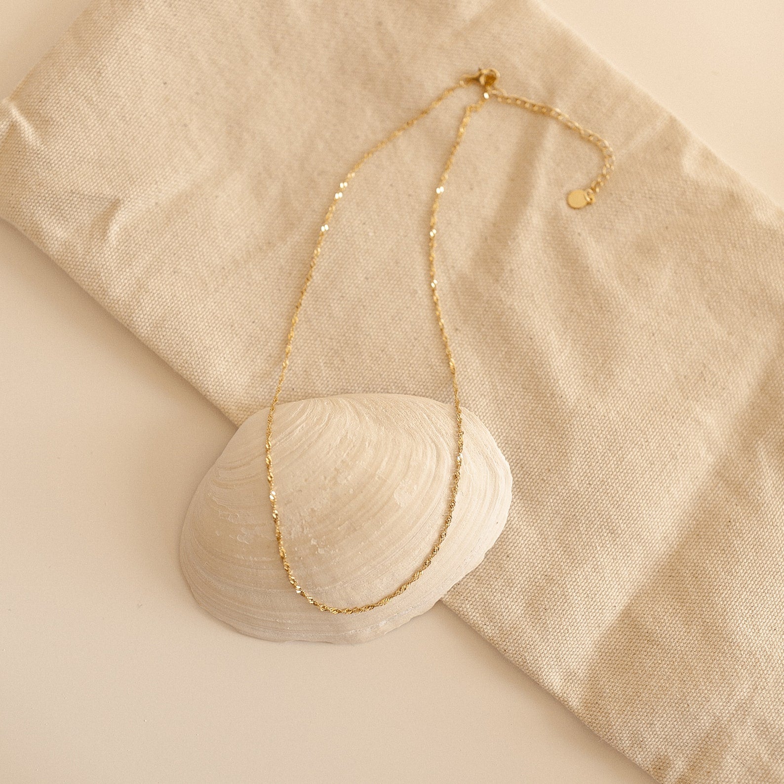 Singapore Twist Necklace 18k Gold